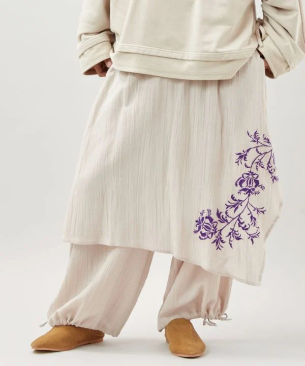 Pantalon bohème brodé