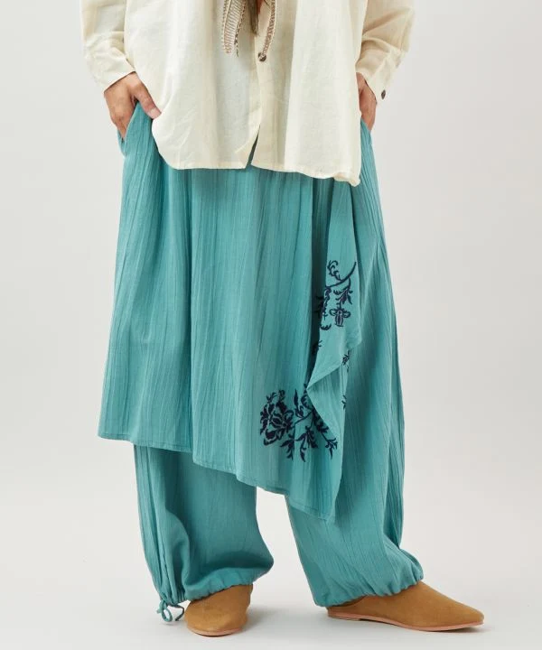 Pantalon bohème brodé
