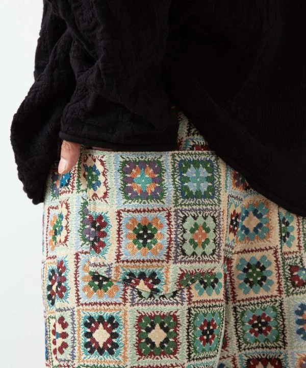 Pantalons pattes d'éléphant style crochet pour hommes