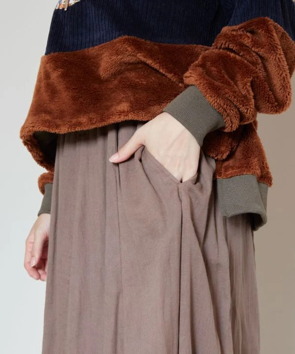 Pantalon large à jambes larges style bohémien