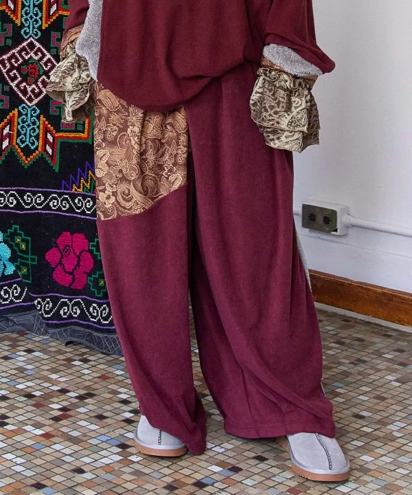 Pantalon patchwork fleuri
