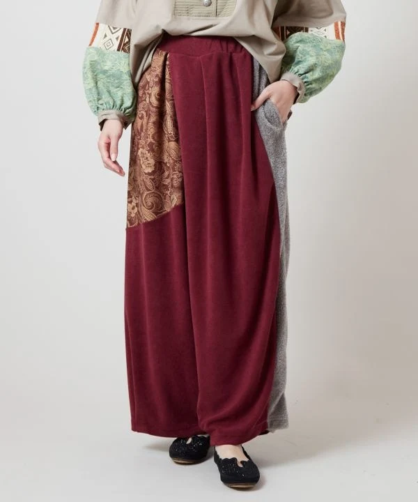 Pantalon patchwork fleuri