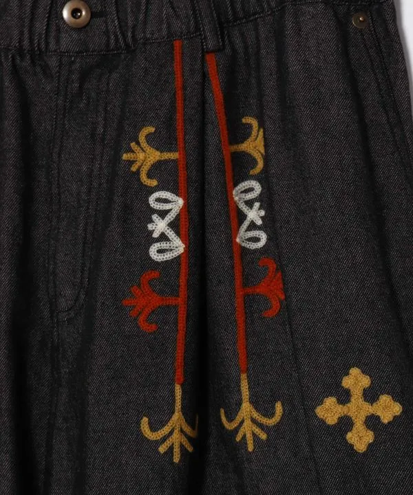 Pantalon ballon en denim brodé audacieux pour homme