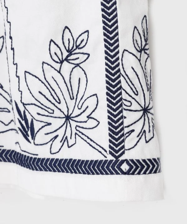 Pantalon en coton brodé pour homme