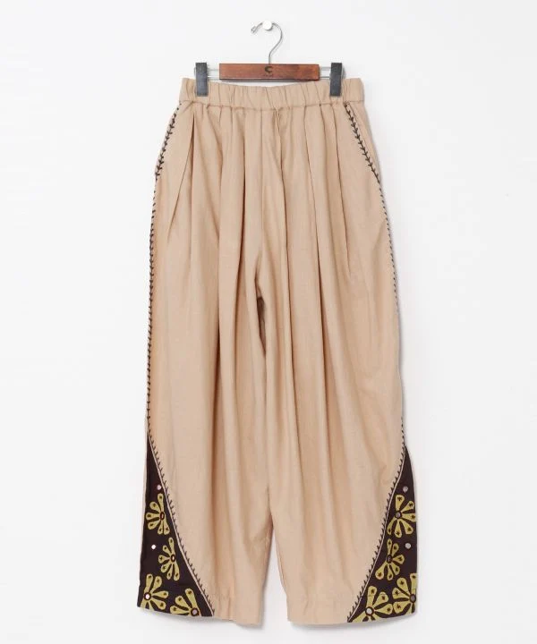 Pantalon ethnique brodé miroir