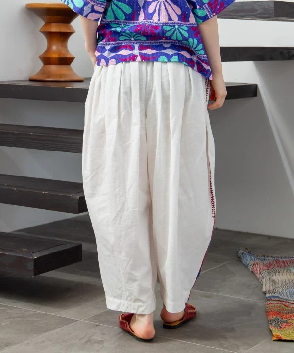 Pantalon ethnique brodé miroir