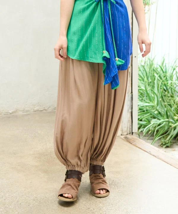 Pantalon bohème drapé basique