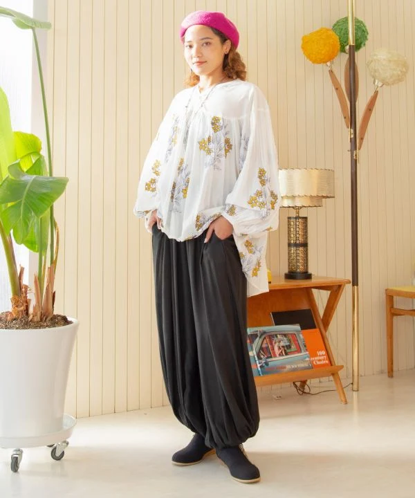 Pantalon bohème drapé basique