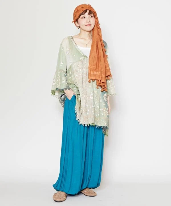 Pantalon bohème drapé basique