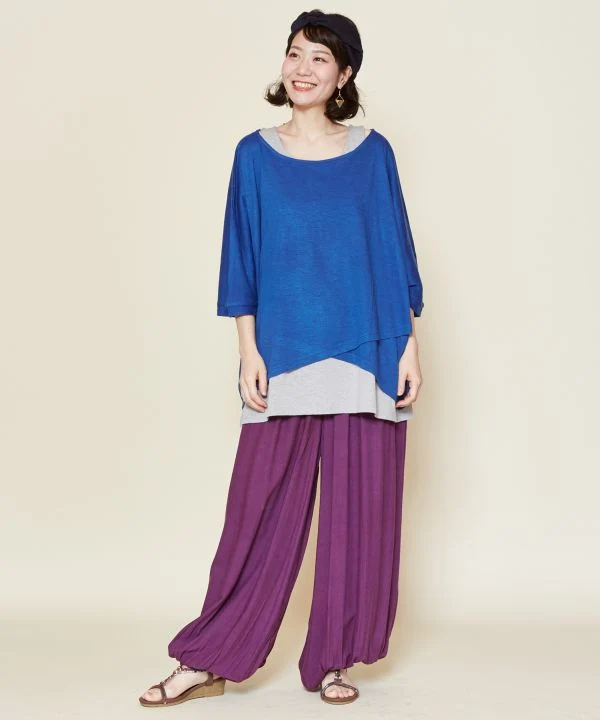 Pantalon bohème drapé basique
