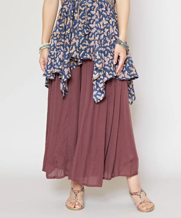 Pantalon large évasé en crêpe de rayonne