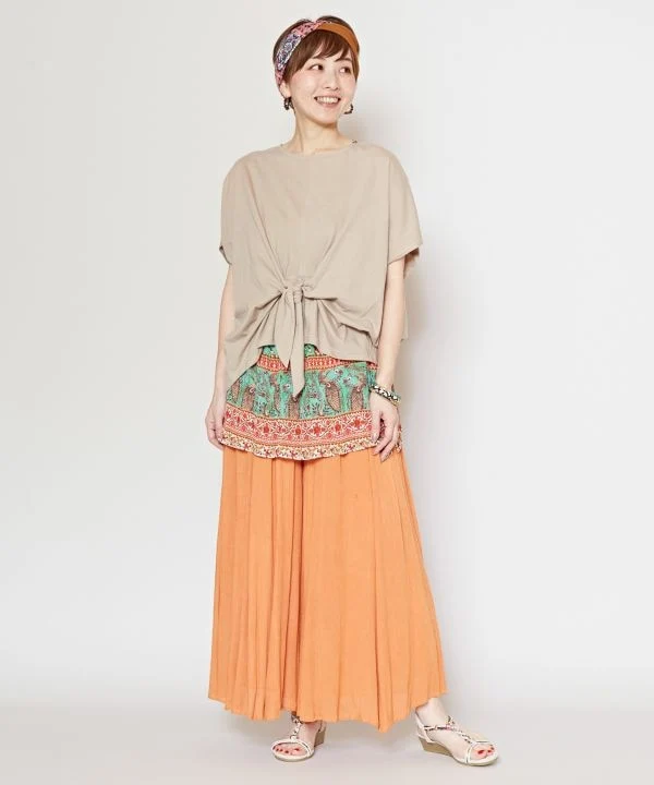 Pantalon large évasé en crêpe de rayonne