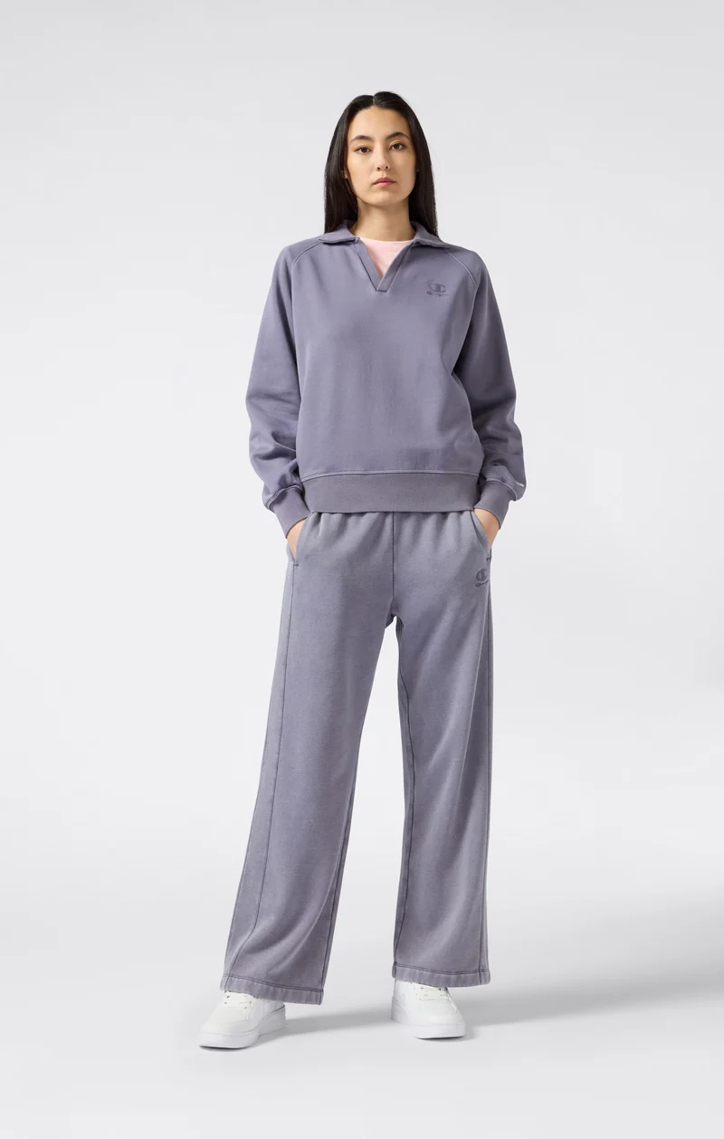 Women's Washed Wide Leg Fleece Pants Icons