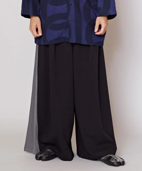 KAKURE-IRO Pantalon Bicolore Style Hakama