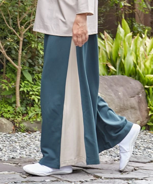 KAKURE-IRO Pantalon Bicolore Style Hakama