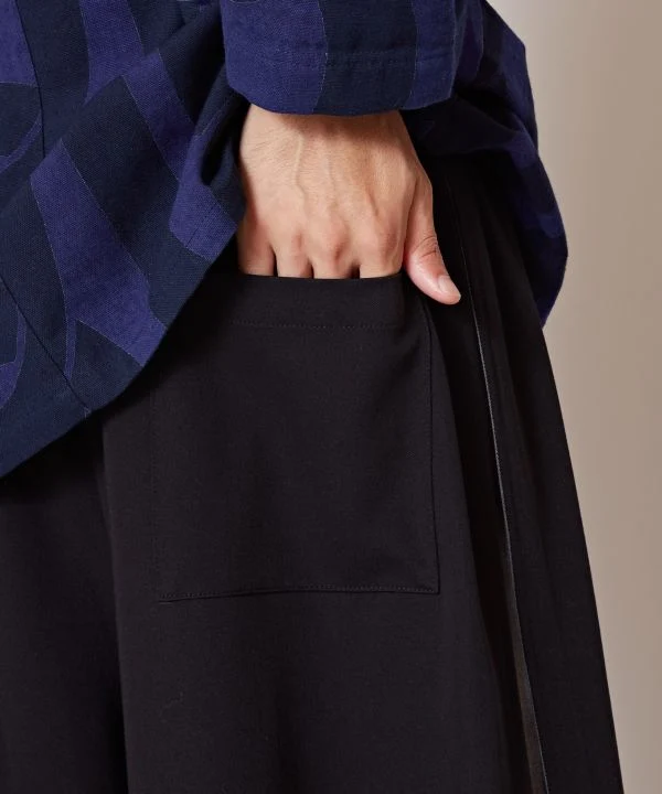 KAKURE-IRO Pantalon Bicolore Style Hakama