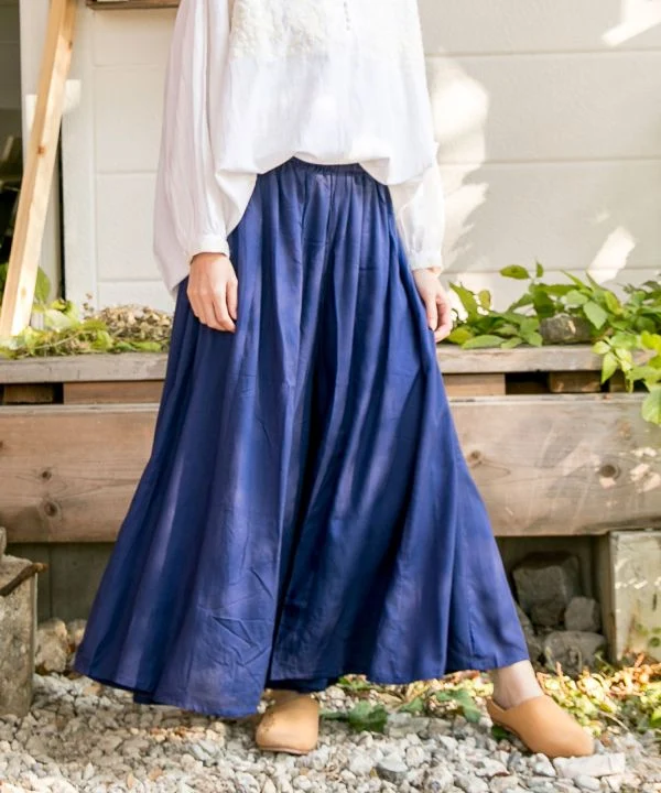 Pantalon large uni