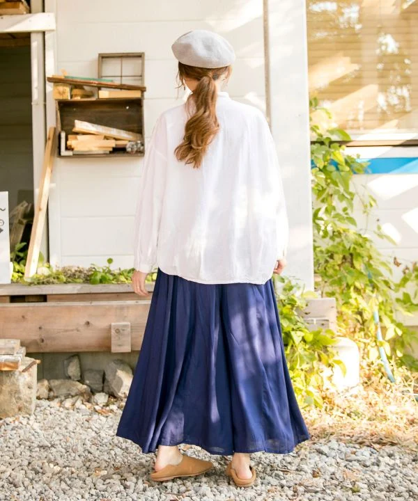 Pantalon large uni