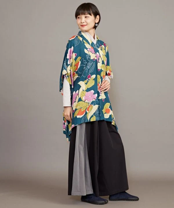 KAKURE-IRO Pantalon Bicolore Style Hakama