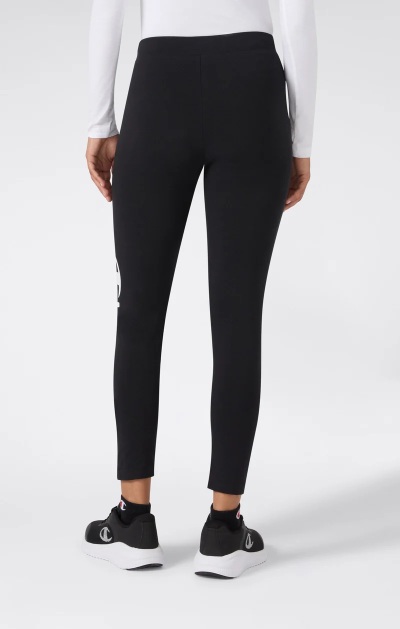 Women's Crop Leggings Script Logo